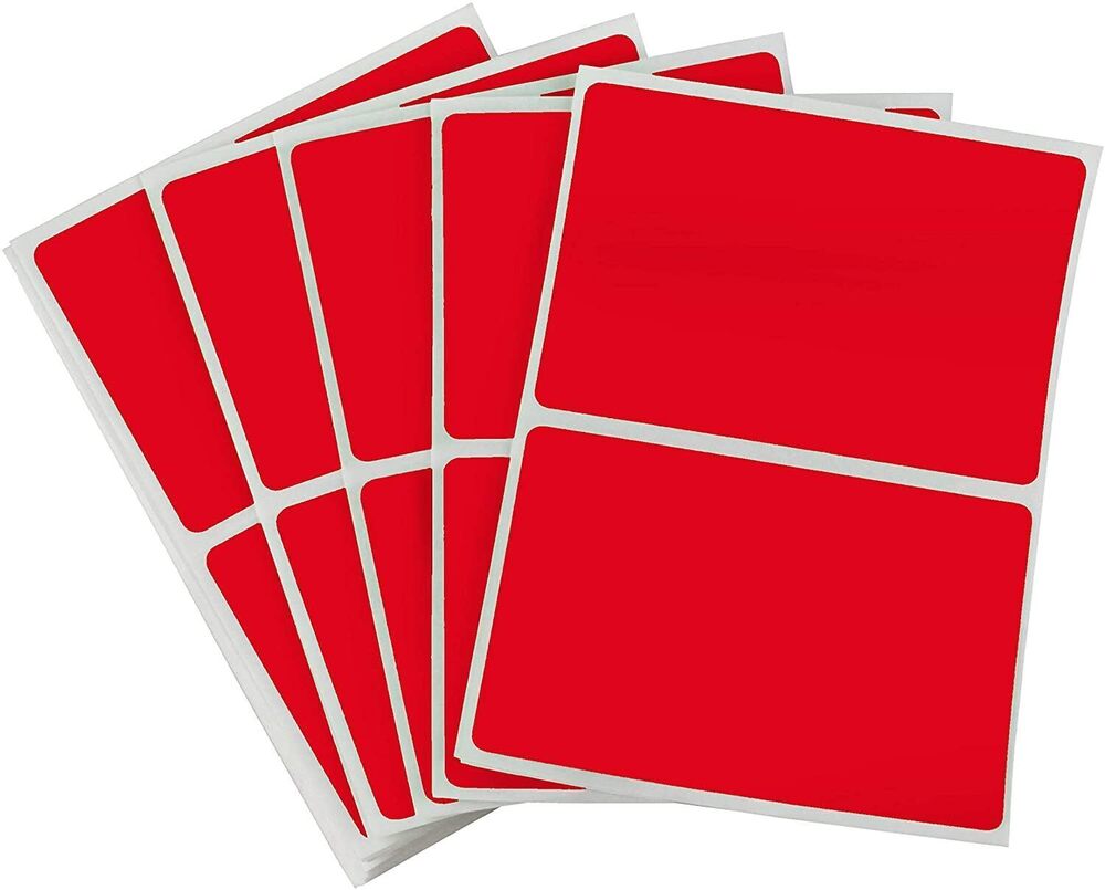 3536 2 x 3 inch Permanent Rectangular Color Code Inventory Labels, 50